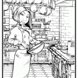 Colette est la cuisine