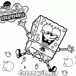 Bob léponge est heureux