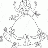 Cendrillon dans une belle robe