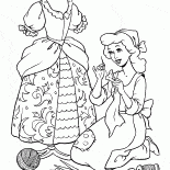 Cendrillon coud robe