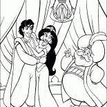Jasmine, Aladdin et le sultan