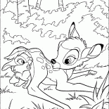 Cerfs et lapin