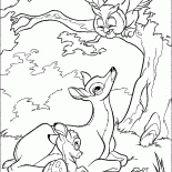 Bambi et sa mère