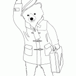 Paddington avec une valise