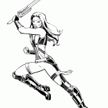 Gamora dans la bataille