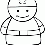 Le soldat dans un casque