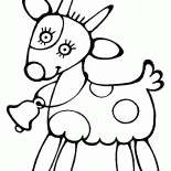 Chèvre avec une cloche