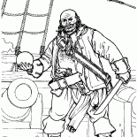 Pirate près du canon