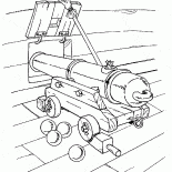 Larme à feu dans la fenêtre