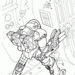 Un homme en combinaison spatiale militaire