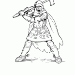 Chevalier avec hache
