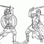 Des soldats combattent