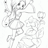 Fée avec une baguette magique