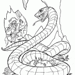 Chasse au serpent géant