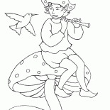 Elf jouant de la flûte