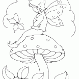 Elf sur le champignon