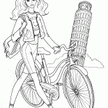 Fille avec un vélo