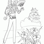 Fille avec un singe