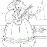 Princesse avec une guitare