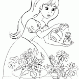 Princesse arrose les fleurs