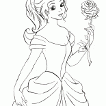 Princesse détient une rose