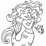 Sirène avec la conque