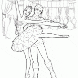 Ballerine avec un partenaire
