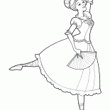 Danseuse avec un ventilateur