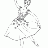 Ballerine dans une robe modeste