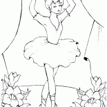 Ballerina et de fleurs