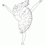 Ballerine et le mouvement difficile