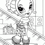 La jeune fille dans un magasin de vêtements