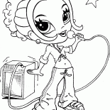 Fille chante karaoké