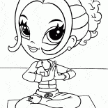 Fille sur le yoga
