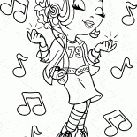 La jeune fille chante