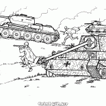 T-34 dans une bataille
