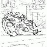 Une motocyclette de prototype