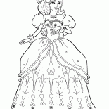 Barbie dans la robe luxuriante