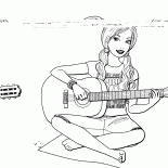 Barbie avec guitare