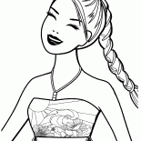 Barbie avec une belle tresse