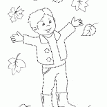 Automne chute des feuilles