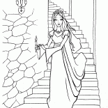 Princesse dans un couloir mystérieux