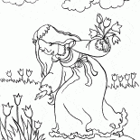 Princesse promène la prairie