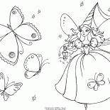 Fée dans un beau jardin