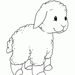 Petit agneau sur un pied