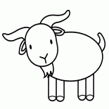 Chèvre sur un pied