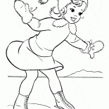 Fille sur patins