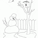 Bonhomme de neige presque fondu