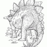 Dinosaure avec épines acérées