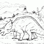 Centrosaurus se déplace dans le monde